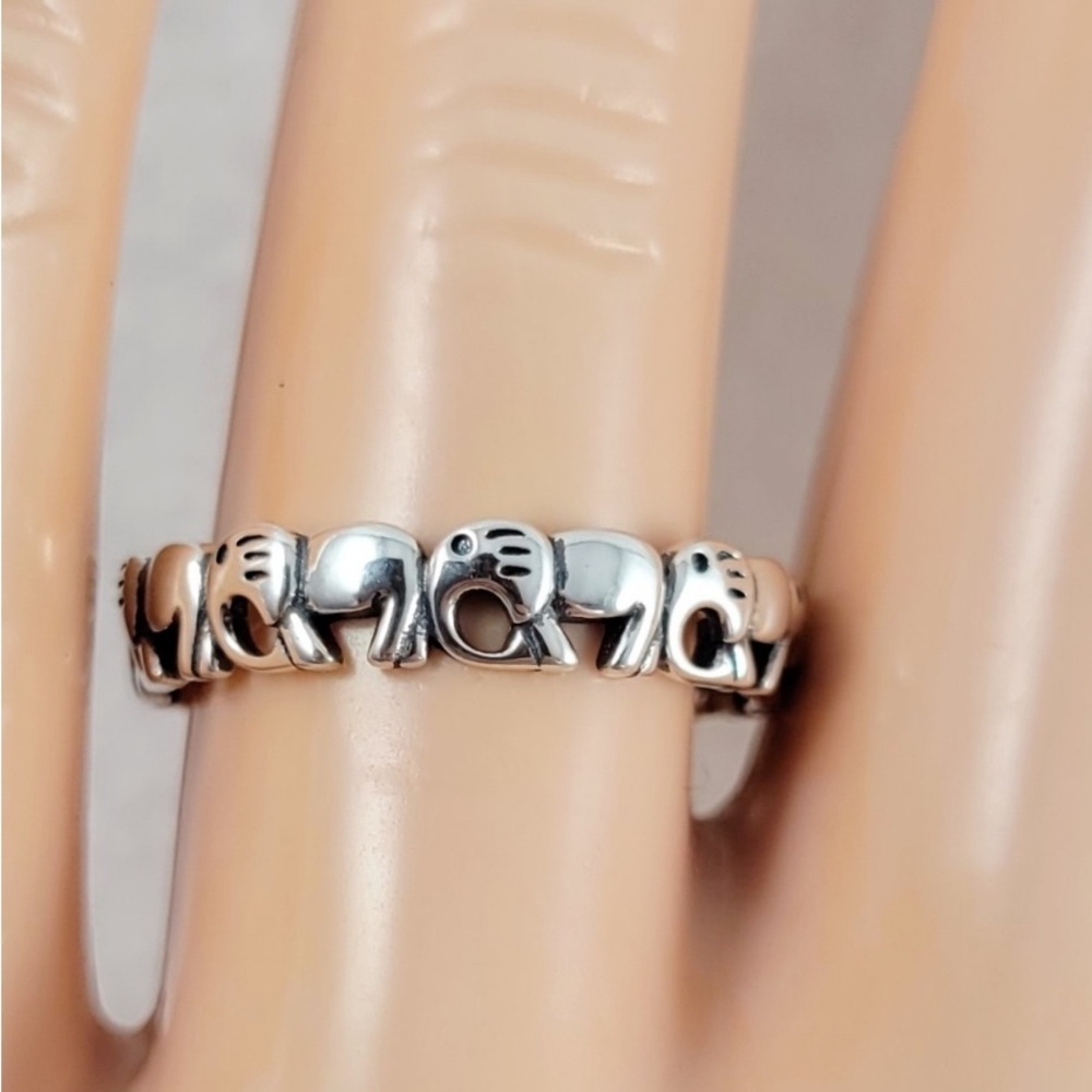 Silver Elephant Ring - image 1